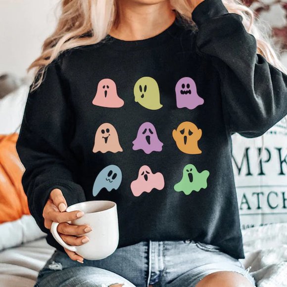 Sweaters - Pastel color Boo Sweatshirt